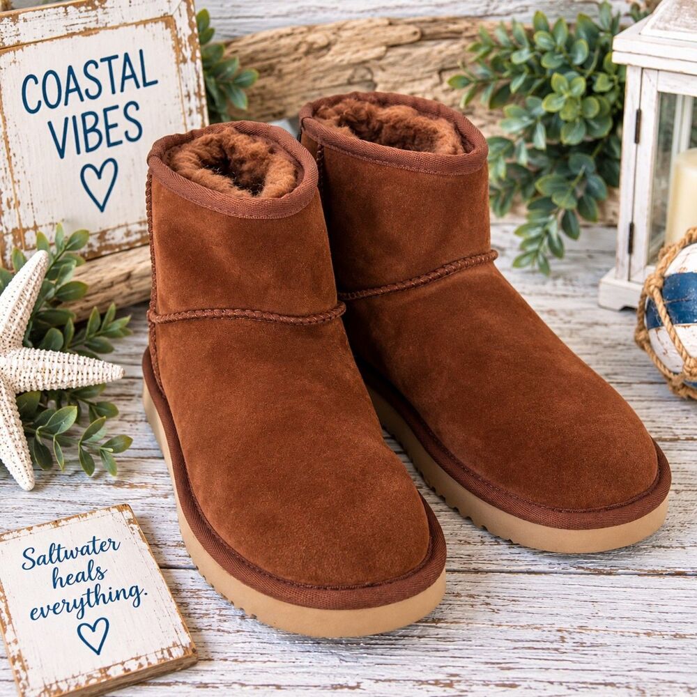 Koolaburra by UGG Koola Mini II Brown Suede Boots Size 6 NWT